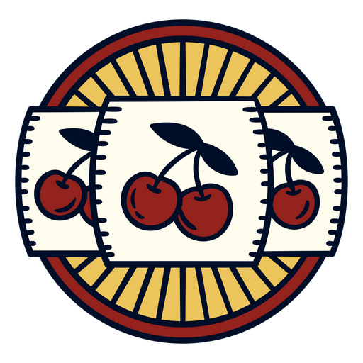 Cherries in a circle PNG Design