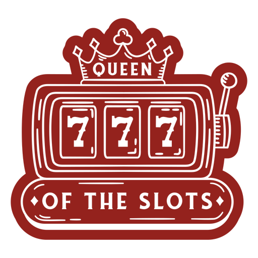 Queen of the slots sticker PNG Design