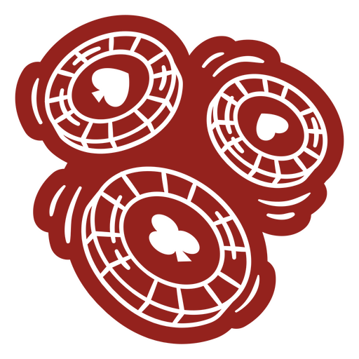 Ícone de ficha de pôquer vermelha Desenho PNG