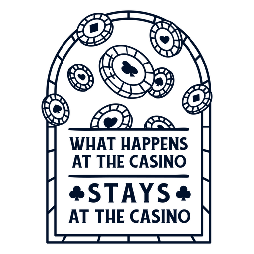 What happens at the casino badge PNG Design