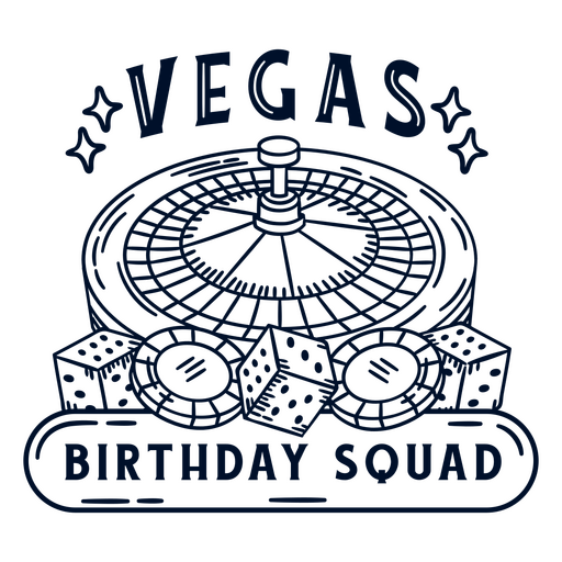 Emblema da roleta do esquadrão de aniversário de Las Vegas Desenho PNG