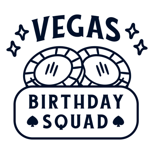 Logo der Vegas-Geburtstagsmannschaft PNG-Design