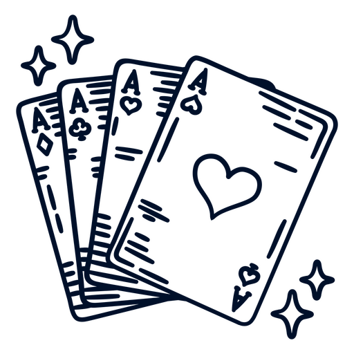 Paar Poker-Spielkarten PNG-Design