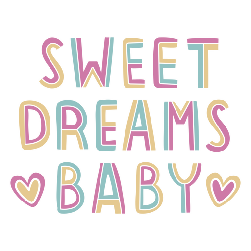 Dulces sueños bebe Diseño PNG