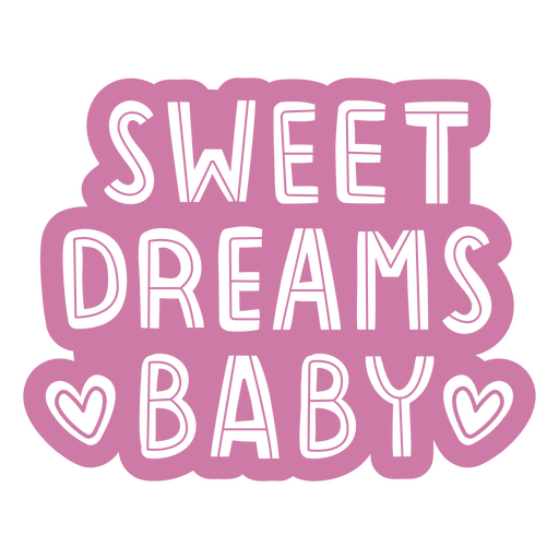 Autocolante de bebê de bons sonhos Desenho PNG