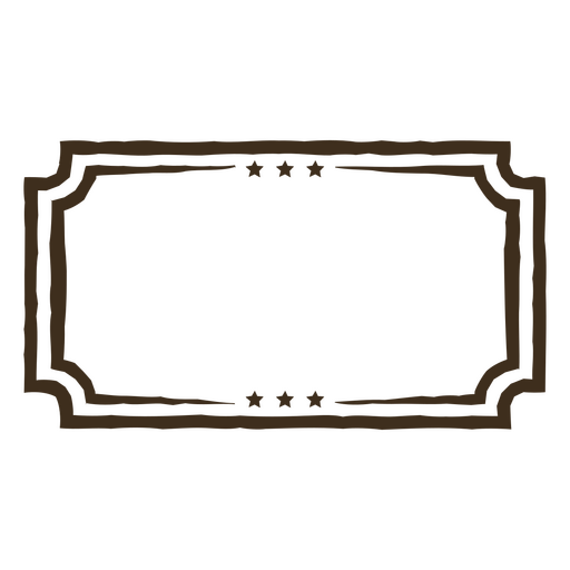 Brown frame with stars on it PNG Design