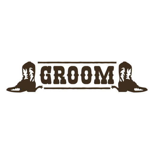 The groom logo PNG Design
