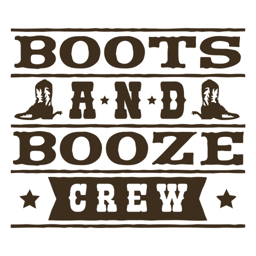 Boots- und Alkohol-Crew-Logo PNG-Design