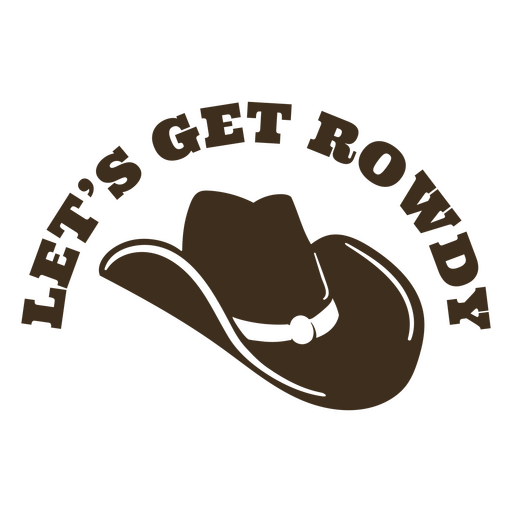 Let's get rowdy logo PNG Design