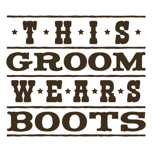 This groom wears boots PNG Design