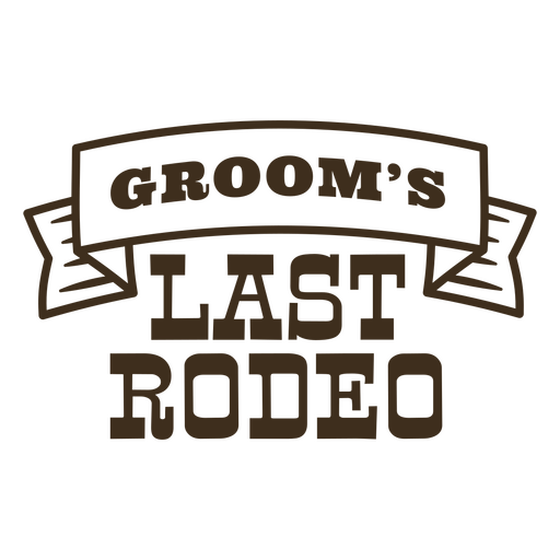 Das letzte Rodeo-Logo des Bräutigams PNG-Design