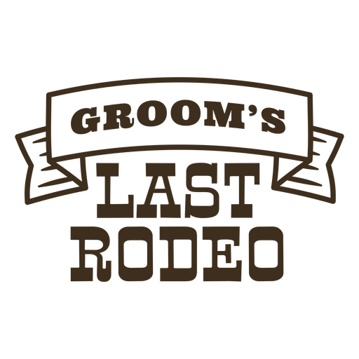 Groom's last rodeo logo PNG Design