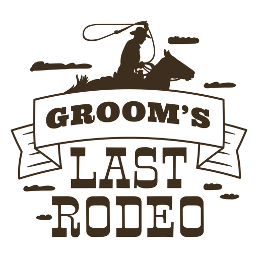 Groom's last rodeo logo PNG Design