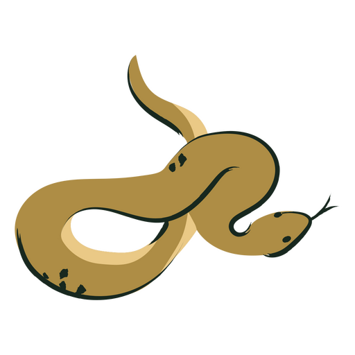 Image of a green snake PNG Design