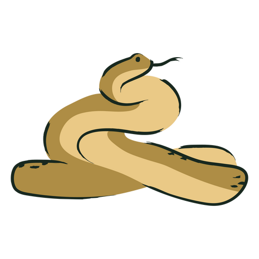 Illustration of a snake about to attack PNG Design