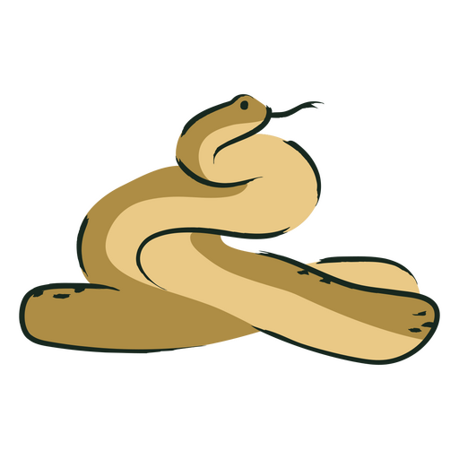 Ilustração de uma cobra prestes a atacar Desenho PNG