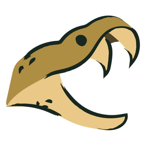 Snake with its mouth open PNG Design