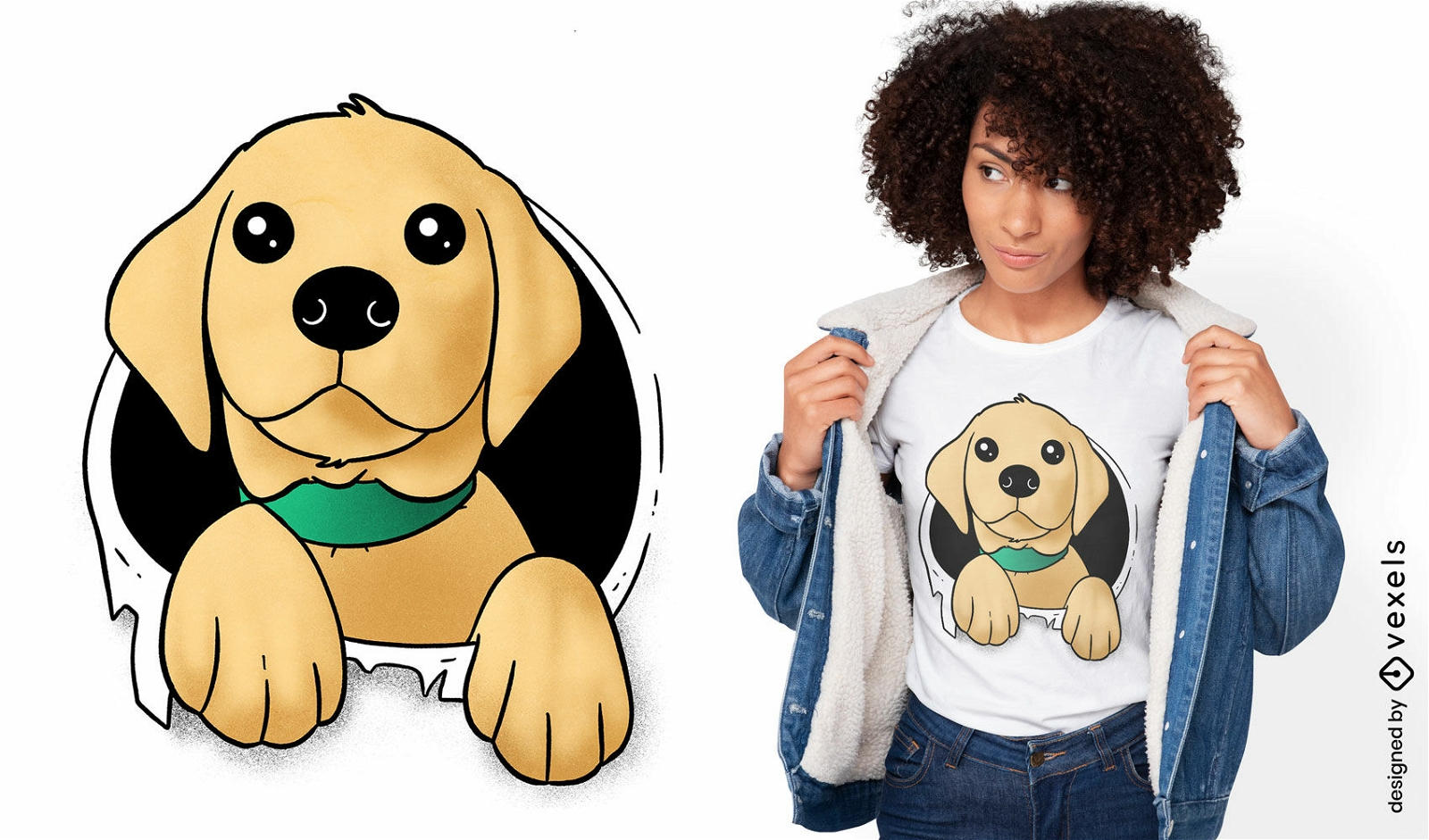 Diseño de camiseta de cachorro labrador