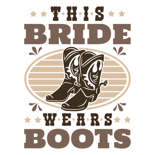 This bride wears boots PNG Design