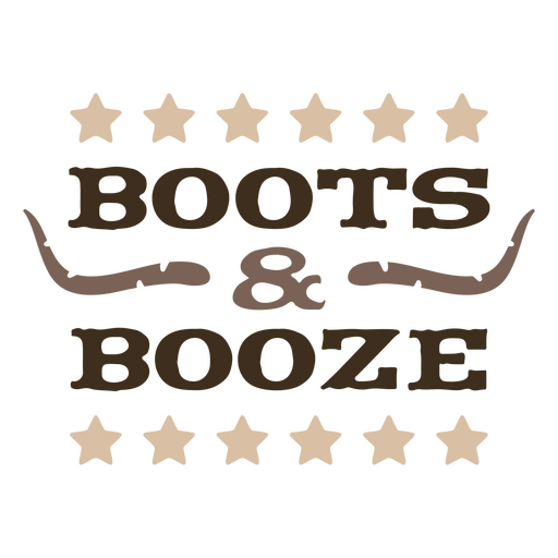 Logotipo de botas y alcohol. Diseño PNG