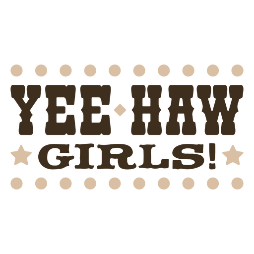 Yee Haw Mädchen Logo PNG-Design