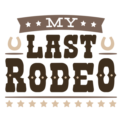 Meu último logotipo de rodeio Desenho PNG