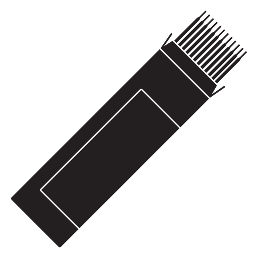 Ilustración de un elegante peine de pelo negro Diseño PNG