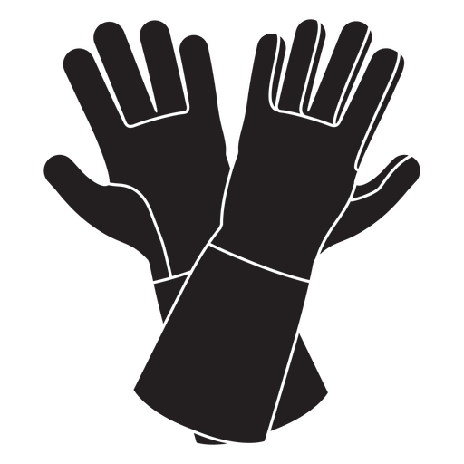 Diseño elegante de guantes de goma negros. Diseño PNG