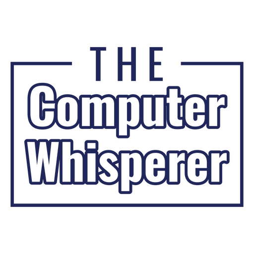 El logotipo del susurrador de computadoras Diseño PNG