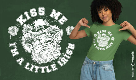 Happy leprechaun St Patricks t-shirt design