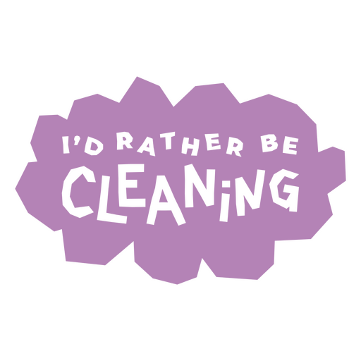 Eu prefiro estar limpando Desenho PNG