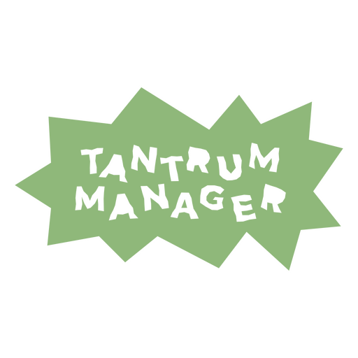 Tantrum manager badge PNG Design