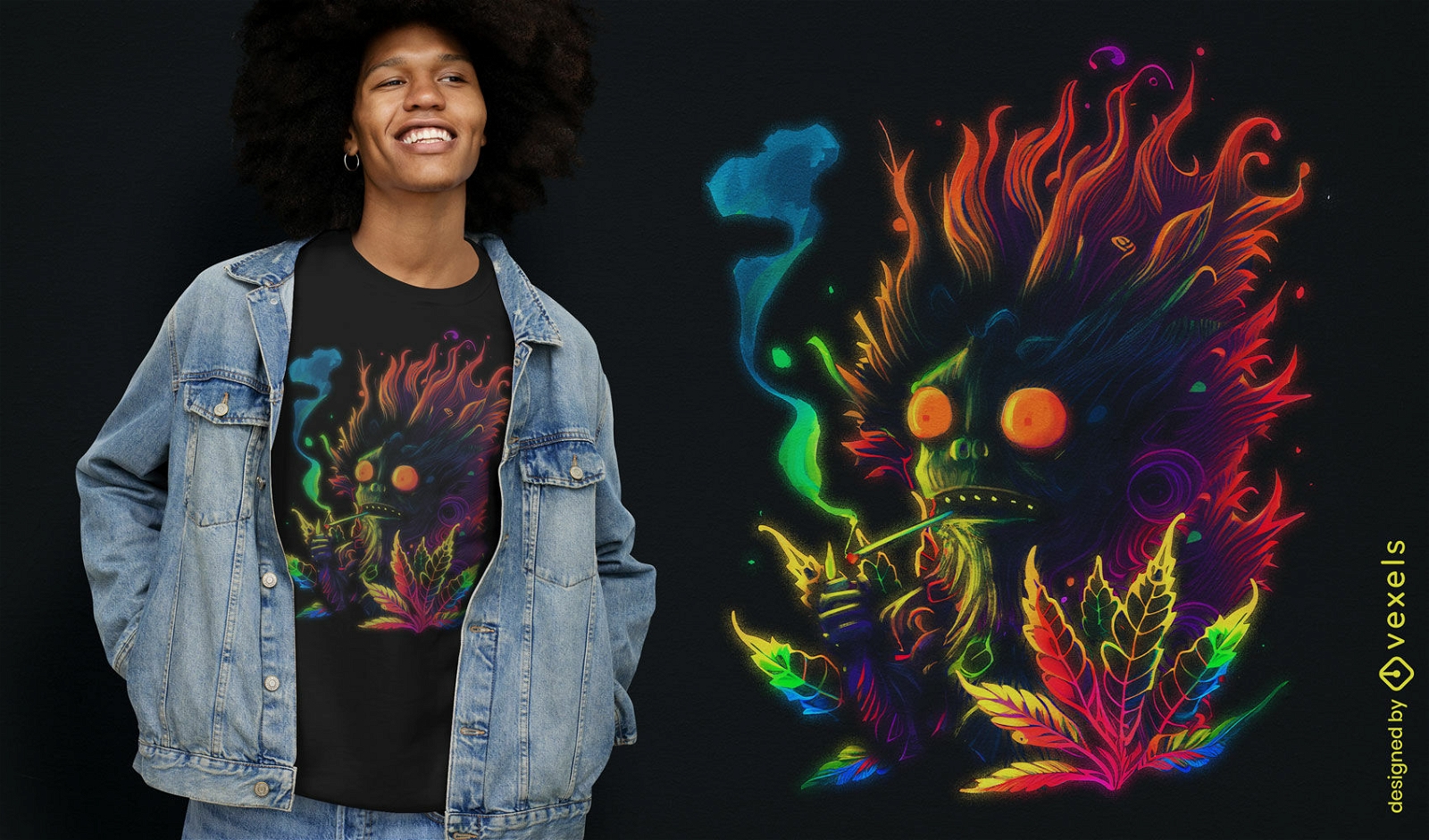 Colorful monster t-shirt design