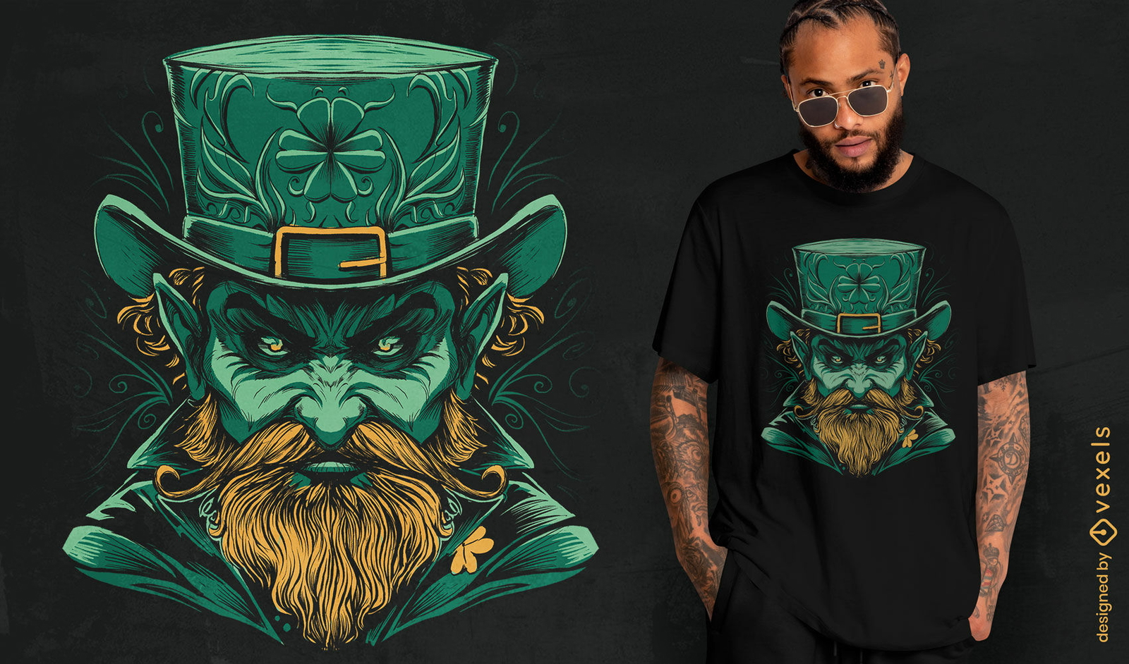 Diseño de camiseta Dark Leprechaun.