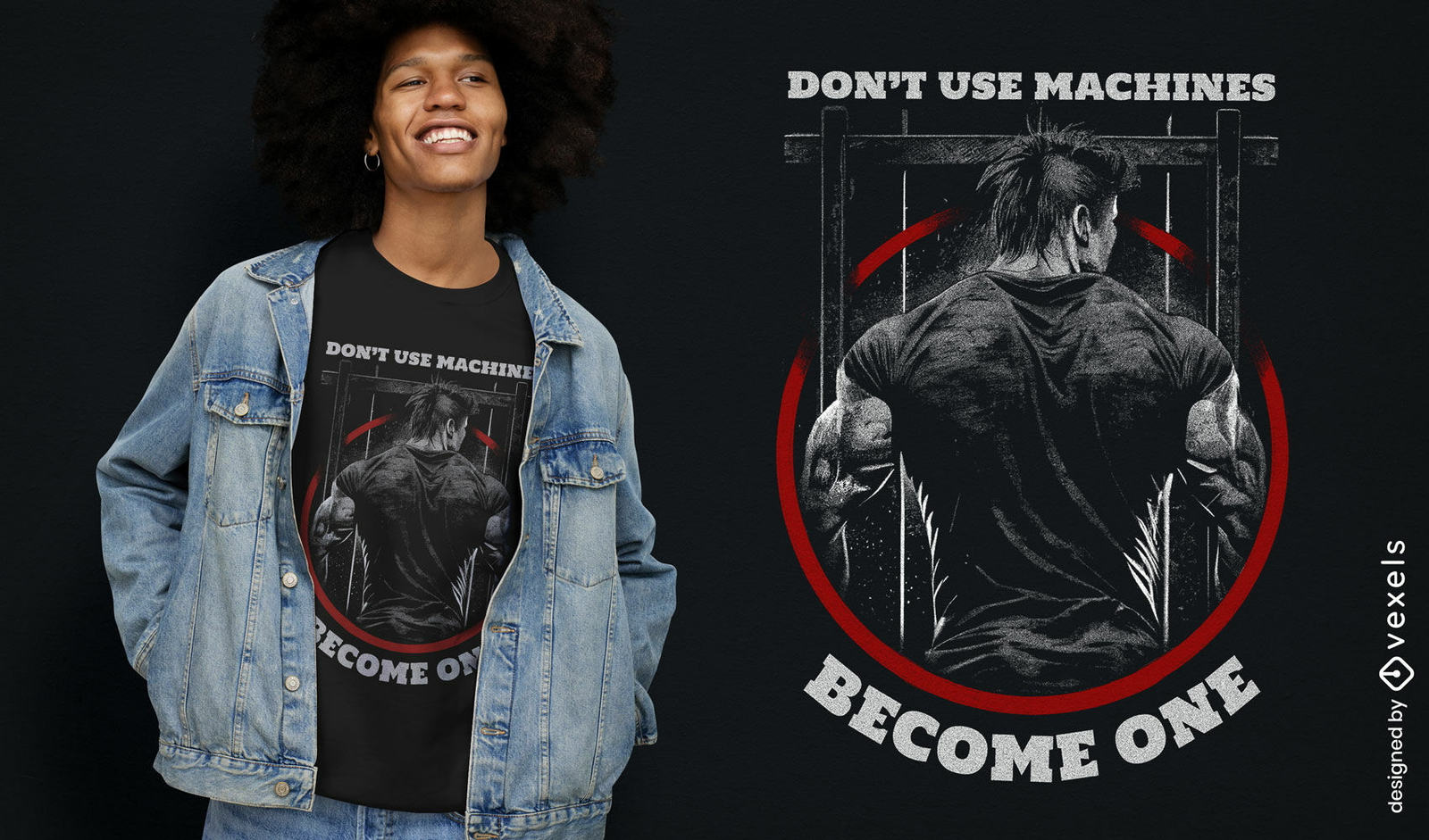 Design de camiseta de citação de máquina de fitness