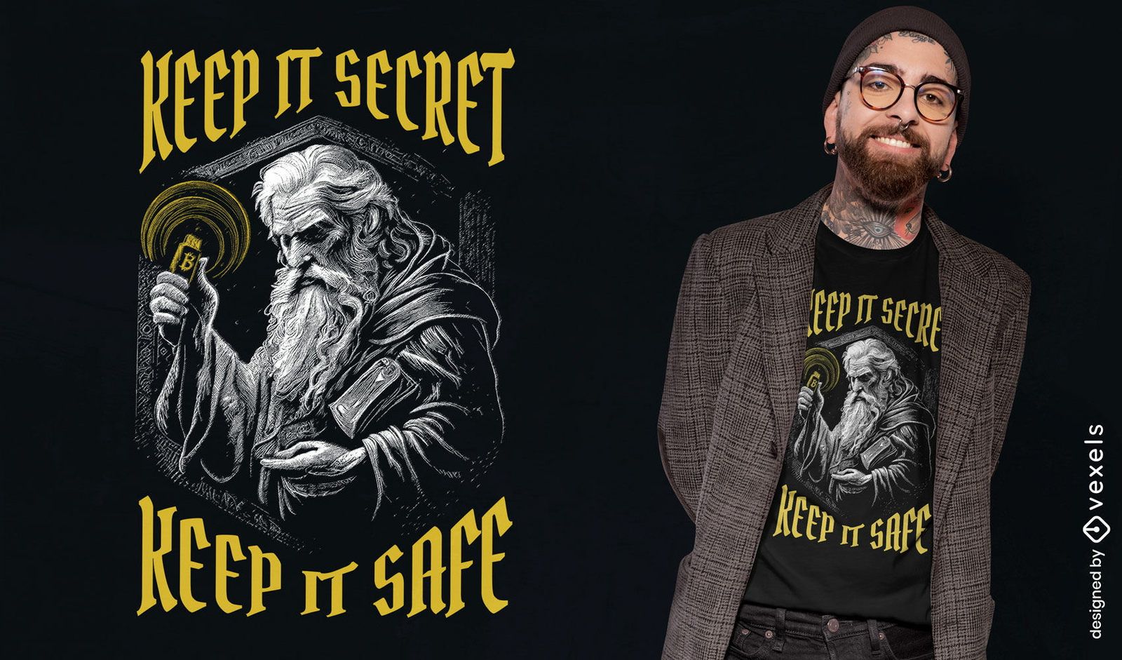 Design de camiseta com citação de unidade USB Wizard