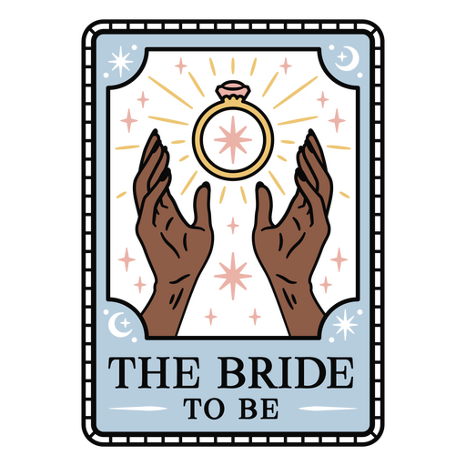 The bride to be tarot card PNG Design