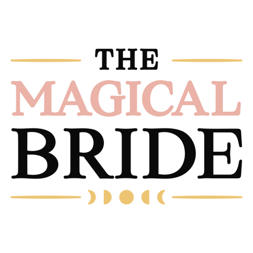 The magical bride logo PNG Design