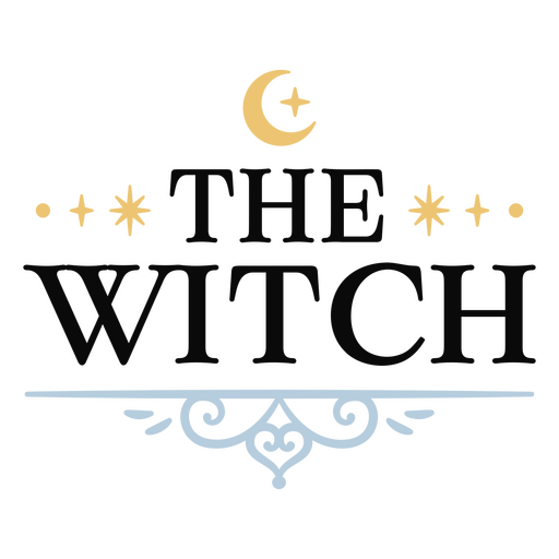 La cita del logo de la bruja. Diseño PNG