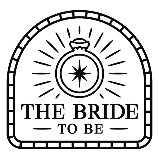 The bride to be logo PNG Design