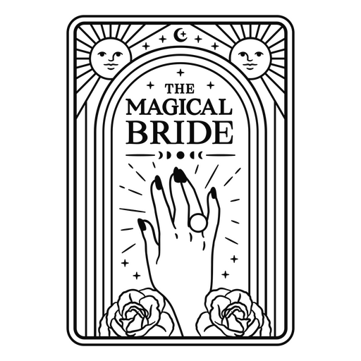 The magical bride tarot card PNG Design