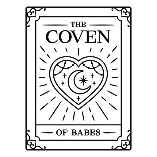 The coven of babes tarot card PNG Design