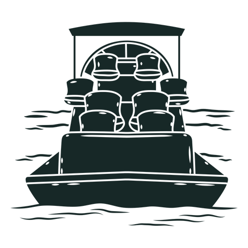 Illustration of a boat on the water PNG Design