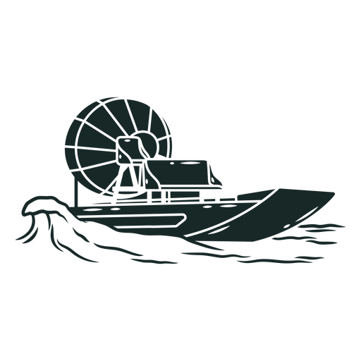 Boat with a wind turbine on it PNG Design
