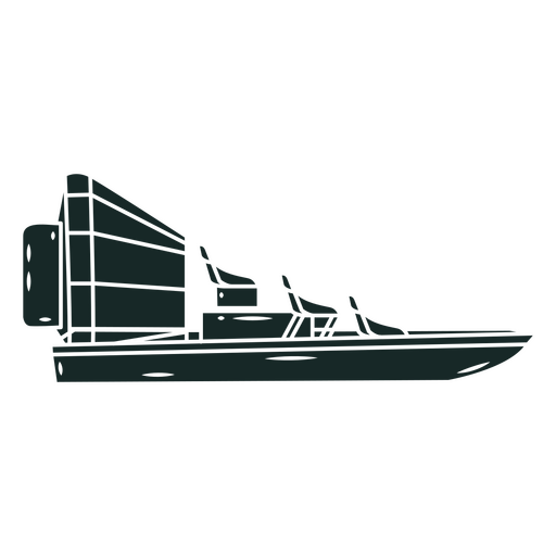 Boat with wind turbine side view PNG Design