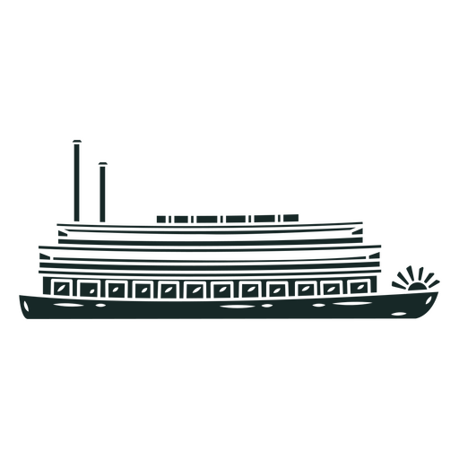 Icono de barco de vapor Diseño PNG
