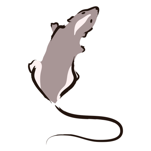 Stilisiertes Rattenillustrationsdesign PNG-Design