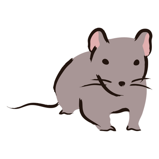 Rato cinza sentado Desenho PNG