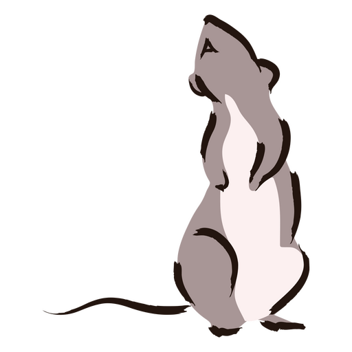 Ilustração animal lúdica de um rato em pé Desenho PNG