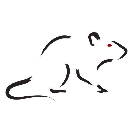 Minimalistisches Mausillustrationsdesign PNG-Design